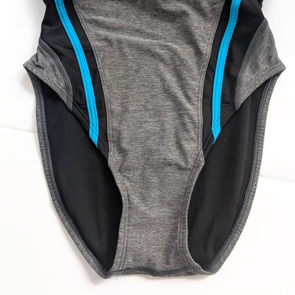2/15$ Speedo Women's Gray and Blue Swimsuit - Picture 3 of 6